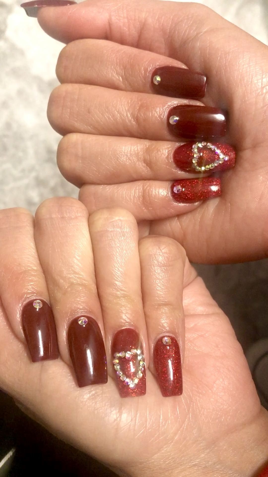 Red Nail Ideas -   15 christmas nails acrylic coffin simple ideas