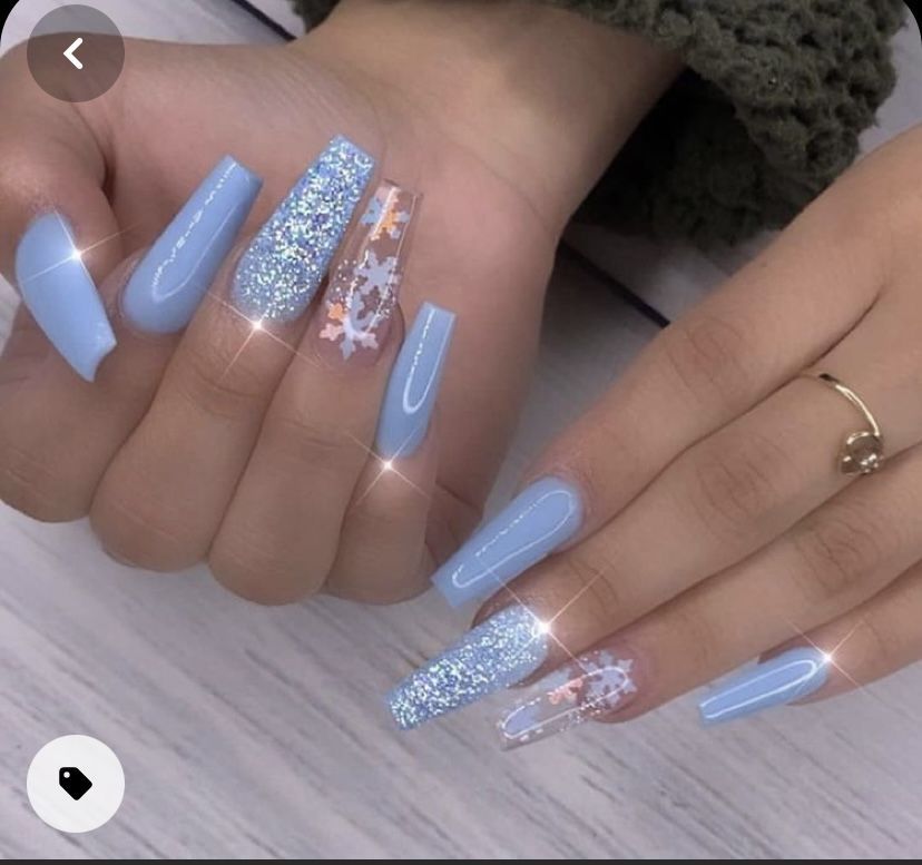baby it's cold outside -   15 christmas nails acrylic coffin simple ideas