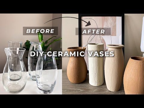 THRIFT FLIP | DIY TIKTOK FAUX CERAMIC VASES -   15 room decor diy tiktok ideas