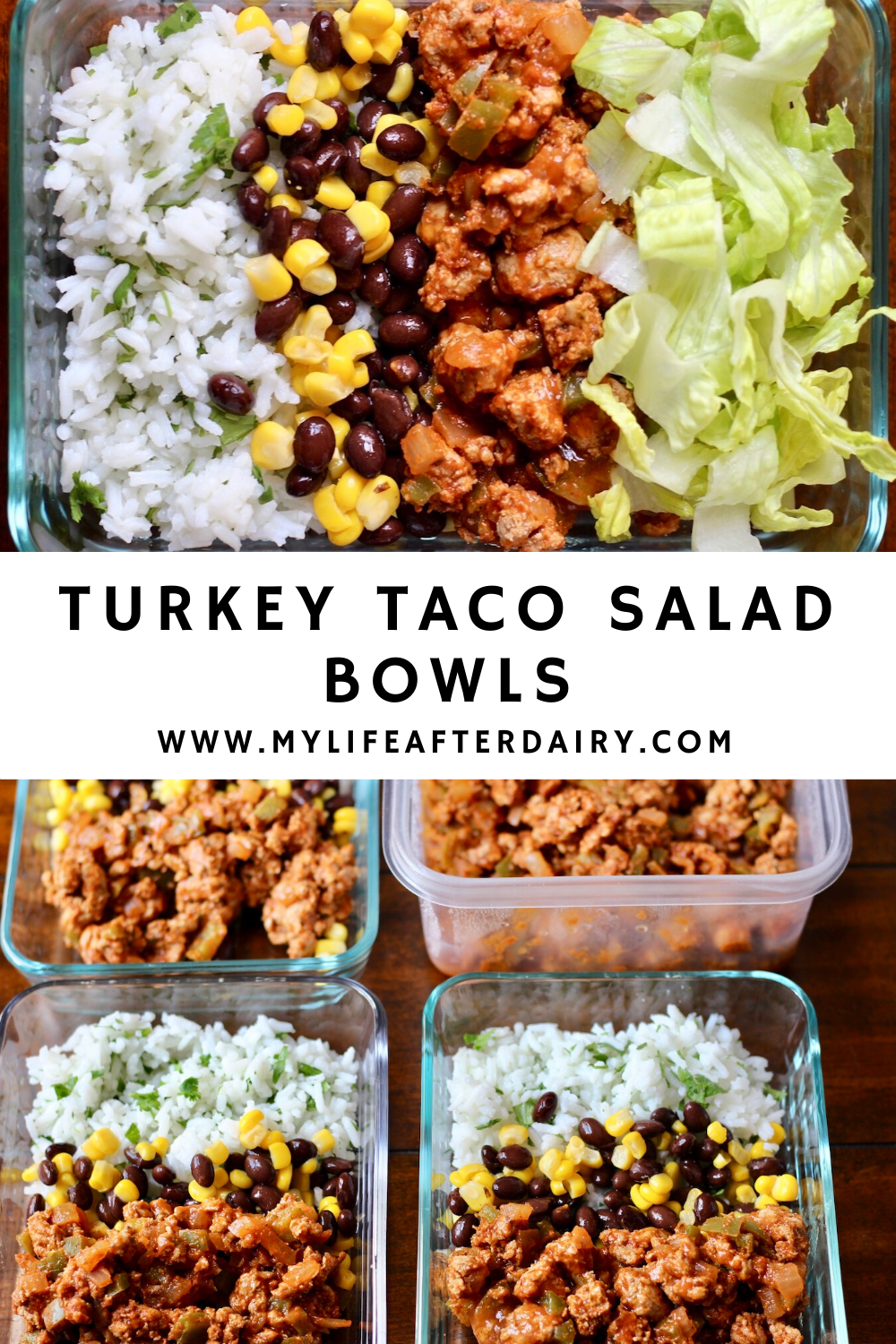 Turkey Taco Salad Bowls -