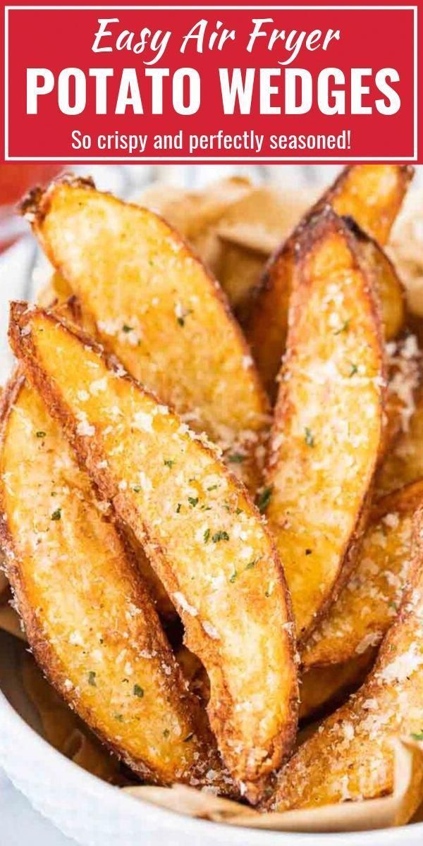 Air Fryer Potato Wedges {Extra crispy!} | Plated Cravings -   17 air fryer recipes healthy low sodium ideas