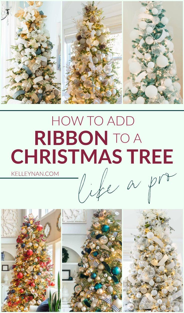 How to Decorate a Christmas Tree with Ribbon | Kelley Nan -   17 christmas tree decorations ideas