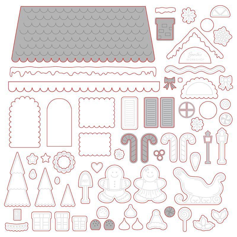 Honey Bee Stamps Christmas Honey Cuts Gingerbread House Add On Steel Craft Dies -   17 gingerbread house template measurements ideas