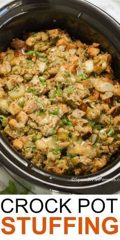 Crock Pot Stuffing - Spend With Pennies -   17 stuffing recipes easy crock pot ideas
