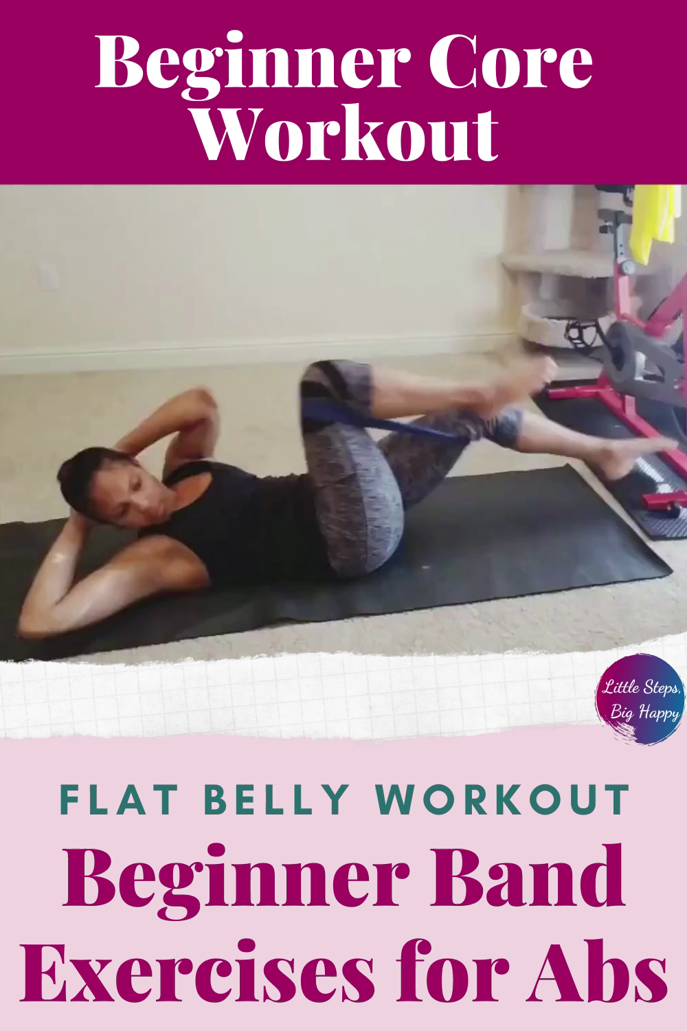 Beginner Resistance Band Exercises for Abs -   17 workouts for flat stomach aesthetic ideas