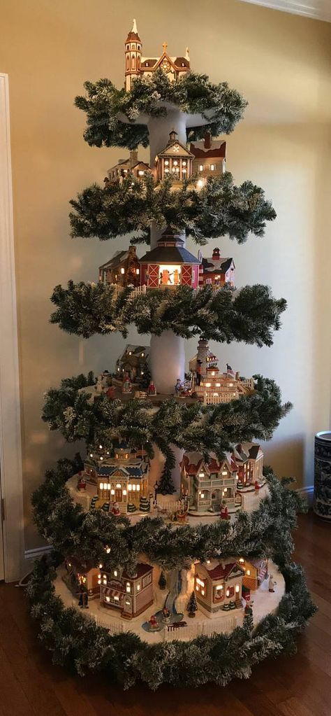 Christmas Village Tree Instructions Only / Christmas Village Display Instructions Only / DIY Instructions Only / Digital Download File -   17 xmas decorations diy standing shelves ideas