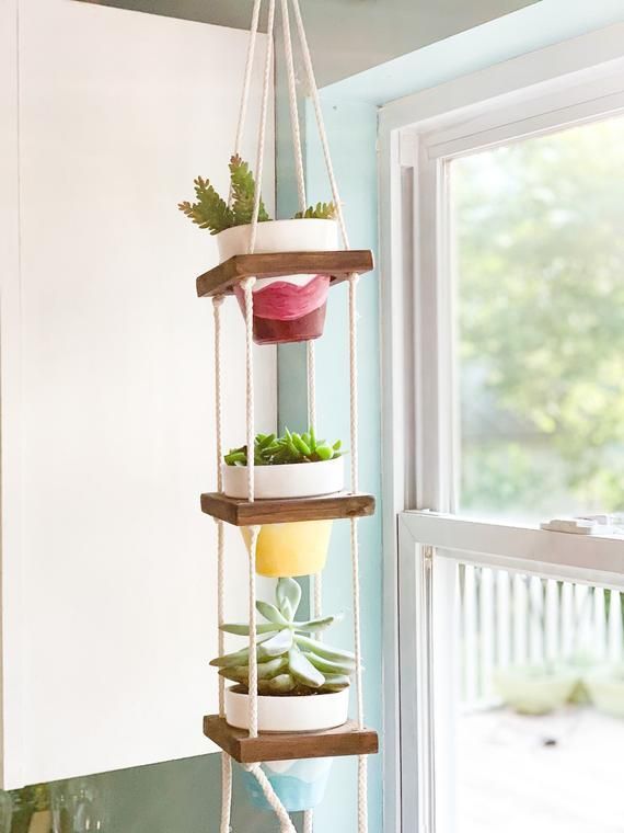 Floating plant shelves, Mini plant shelves, dorm room decor, herb garden, plant shelf, window shelf, gifts, home decor, apartment decor -   17 xmas decorations diy standing shelves ideas