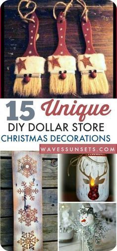 15 Beautiful Dollar Store Christmas Decorations - Waves & Sunsets -   18 christmas crafts diy ideas