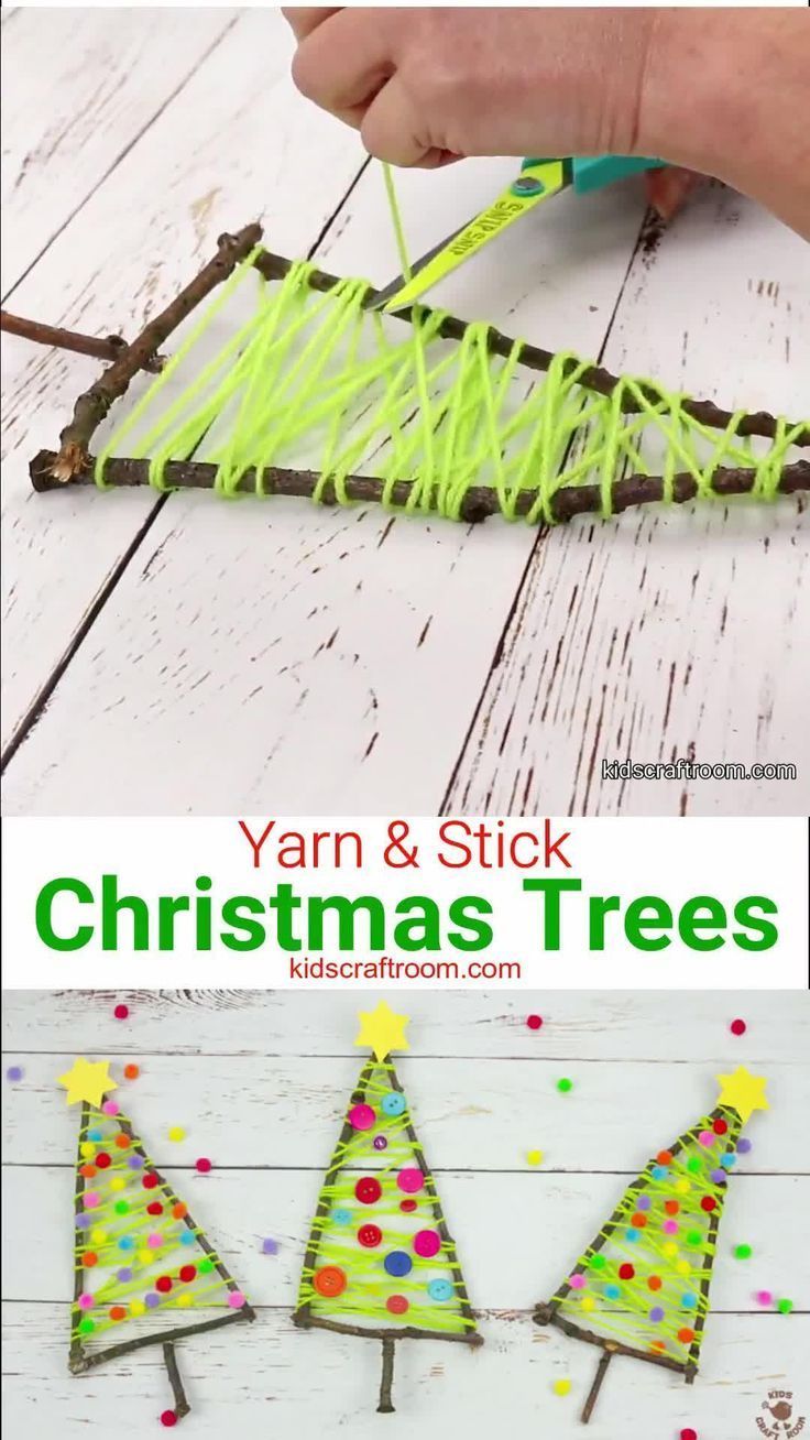 Stick Christmas Tree Craft -   18 christmas crafts for kids preschool ideas