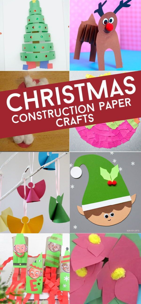 24 Easy Construction Paper Christmas Crafts -   18 christmas crafts for kids preschool ideas