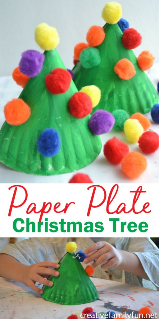 Paper Plate Christmas Tree Kids Craft - Creative Family Fun -   18 christmas crafts for kids preschool ideas