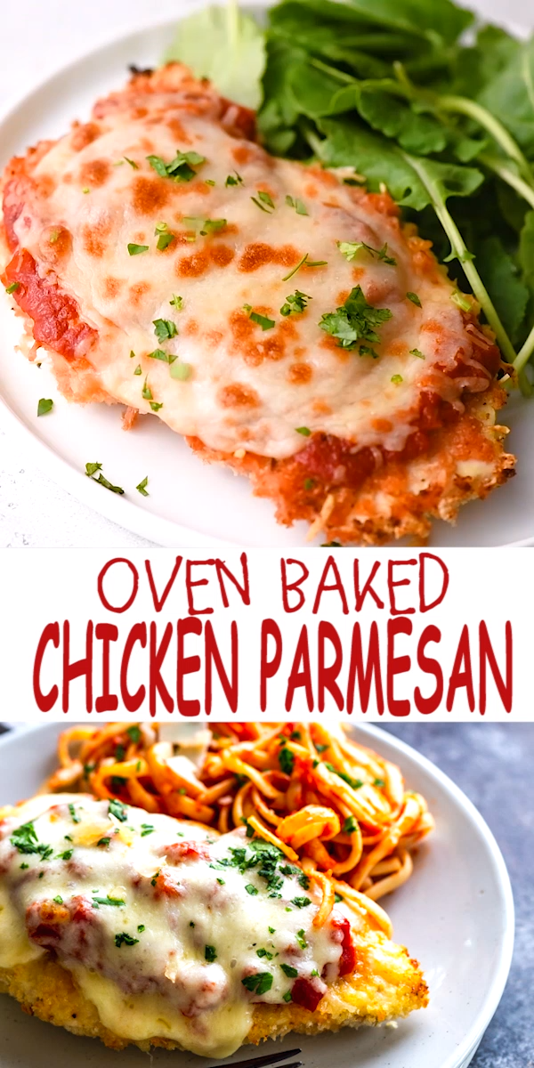 OVEN BAKED CHICKEN PARMESAN -   18 dinner recipes easy chicken ideas