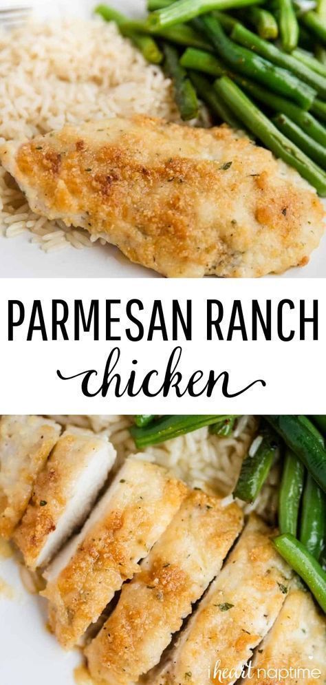 EASY Parmesan Crusted Chicken (5 ingredients!) - I Heart Naptime -   18 dinner recipes easy chicken ideas