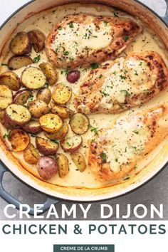 Chicken and Potatoes with Dijon Cream Sauce | Creme De La Crumb -   18 dinner recipes easy chicken ideas