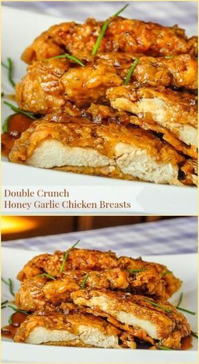 Double Crunch Honey Garlic Chicken Breasts - millions of views online! -   18 dinner recipes easy chicken ideas