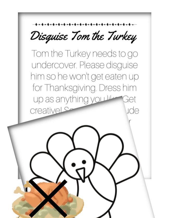 Tom the Turkey Free Printables | Turkey in Disguise Turkey Template and Instructions -   18 disguise a turkey project printable template ideas