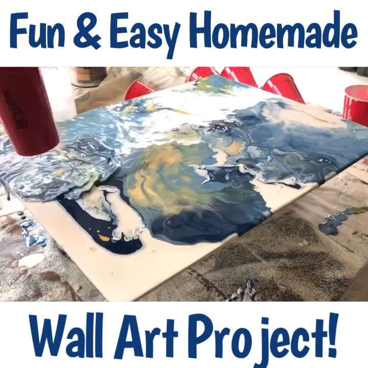 Fun & Easy DIY Acrylic Pour Tutorial - Abbotts At Home -   18 diy projects to try home decor wall art ideas