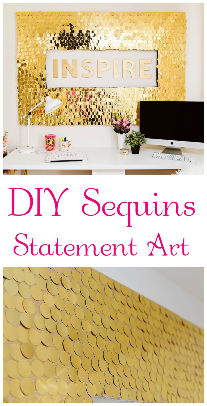 DIY Sequins Wall Art -   18 diy projects to try home decor wall art ideas