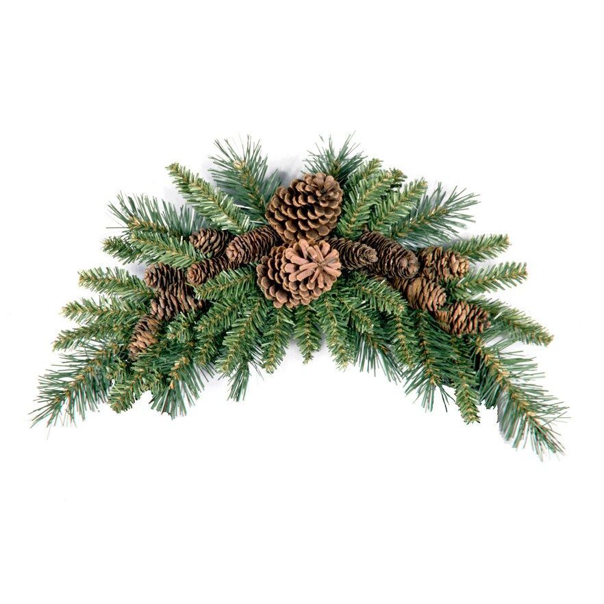 National Tree Co. 36-in. Pine Cone Crescent, Green -   18 rustic tree topper pine cones ideas