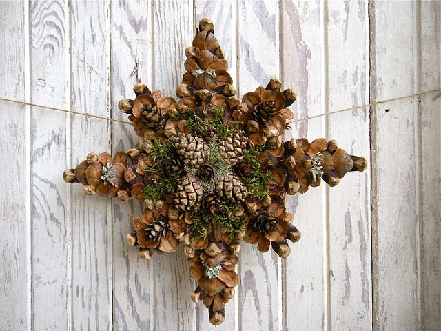 playing with nature -   18 rustic tree topper pine cones ideas