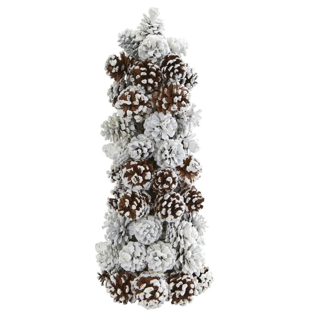 Frosted Pine Cone Tree -   18 rustic tree topper pine cones ideas