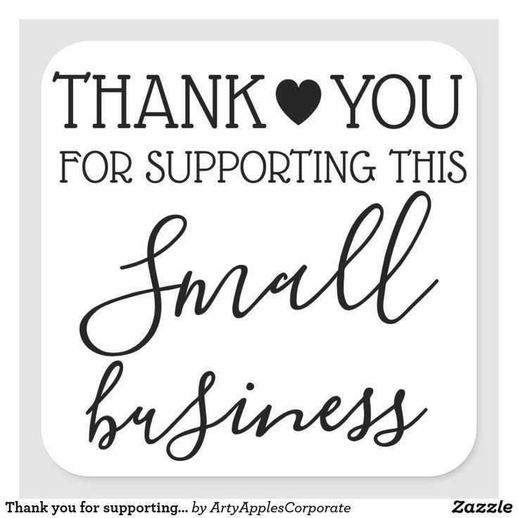 Thank you for supporting small business square sticker | Zazzle.com -   18 small business saturday ideas
