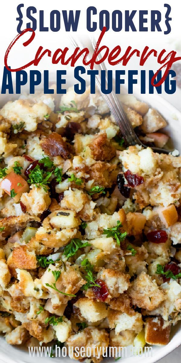 Cranberry Apple Stuffing -   18 stuffing recipes easy thanksgiving ideas