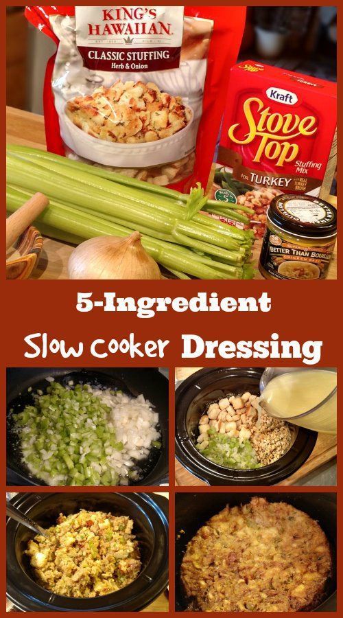 Slow Cooker Dressing - Slow Cooker Stuffing [Crockpot Oven & Freezer] -   18 stuffing recipes easy thanksgiving ideas