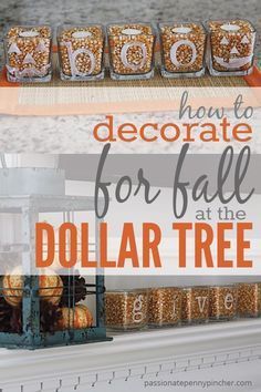 Decorate for Fall on a Budget at Dollar Tree | Passionate Penny Pincher -   18 thanksgiving decorations for home dollar stores ideas