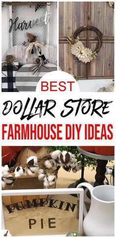 Farmhouse Fall Decor - DIY Dollar Store Farmhouse Decor Ideas & Hacks - Fall Home Decor On A Budget -   18 thanksgiving decorations for home dollar stores ideas
