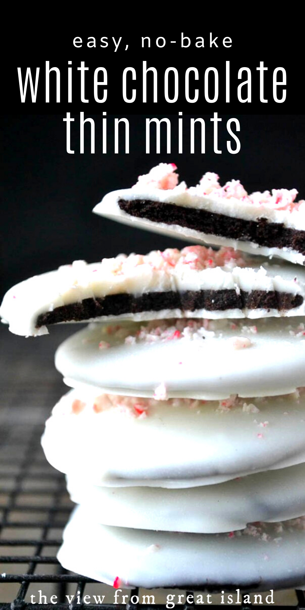 White Chocolate Thin Mints ~ NO BAKE!! -   19 christmas cookies recipes easy no bake ideas