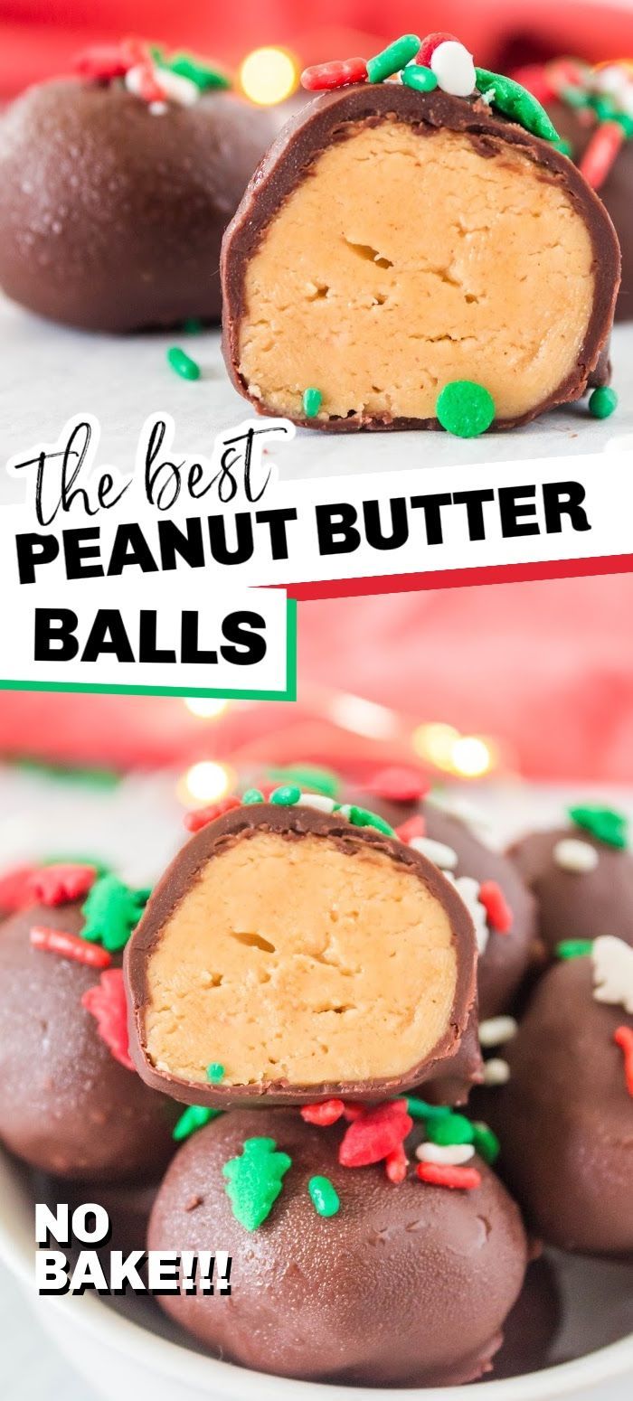 Peanut Butter Balls -Christmas -   19 christmas cookies recipes easy no bake ideas