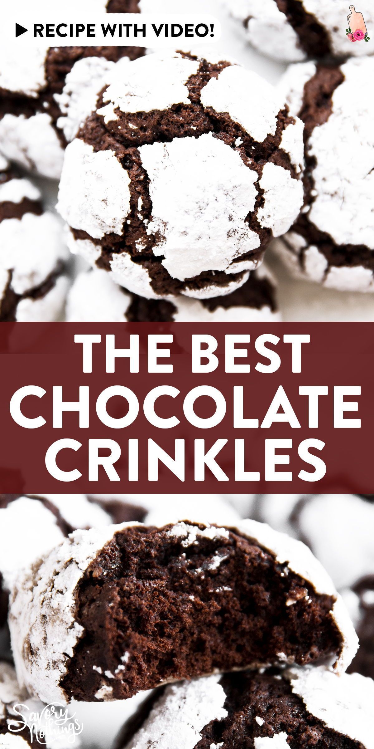 Chewy Chocolate Crinkle Cookies -   19 christmas cookies recipes easy no bake ideas