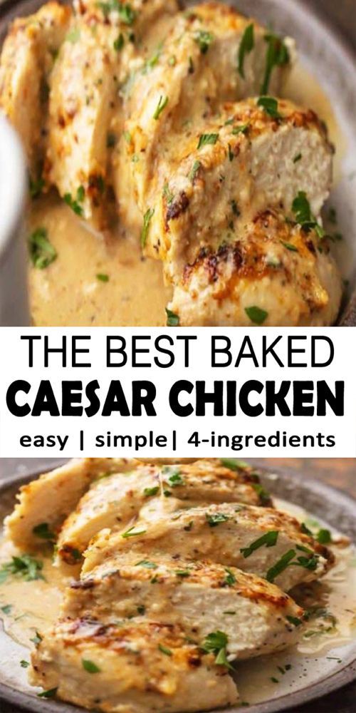 Baked Caesar Chicken - Countsofthenetherworld.com -   19 dinner recipes easy chicken ideas