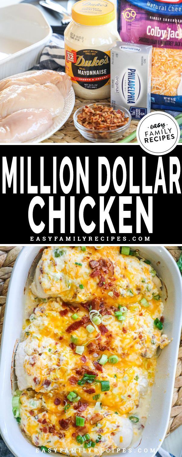 Million Dollar Chicken Bake · Easy Family Recipes -   19 dinner recipes for family chicken ideas