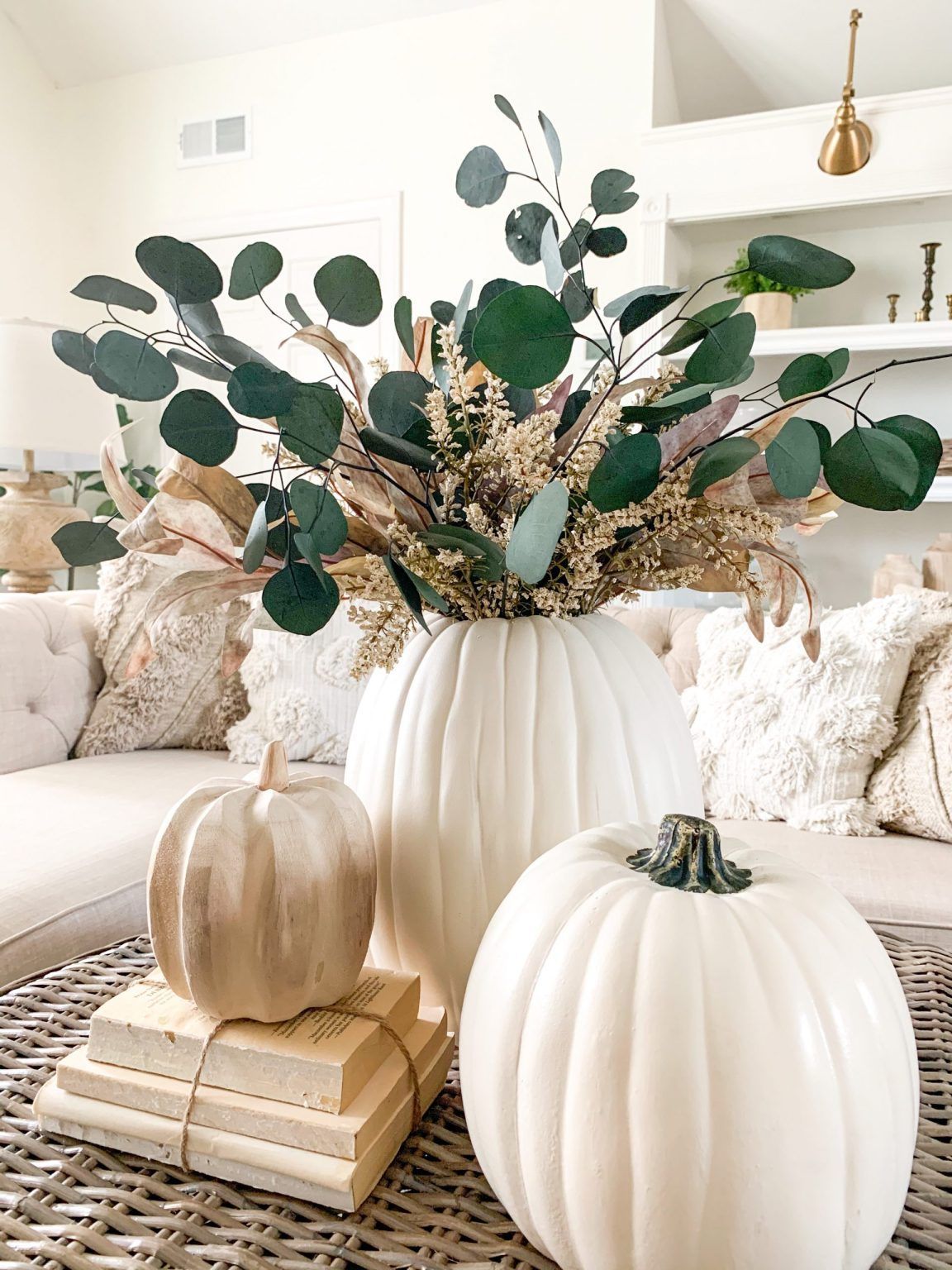 Fall DIY Pumpkin Vase | Bless This Nest -   19 diy thanksgiving centerpieces vases ideas