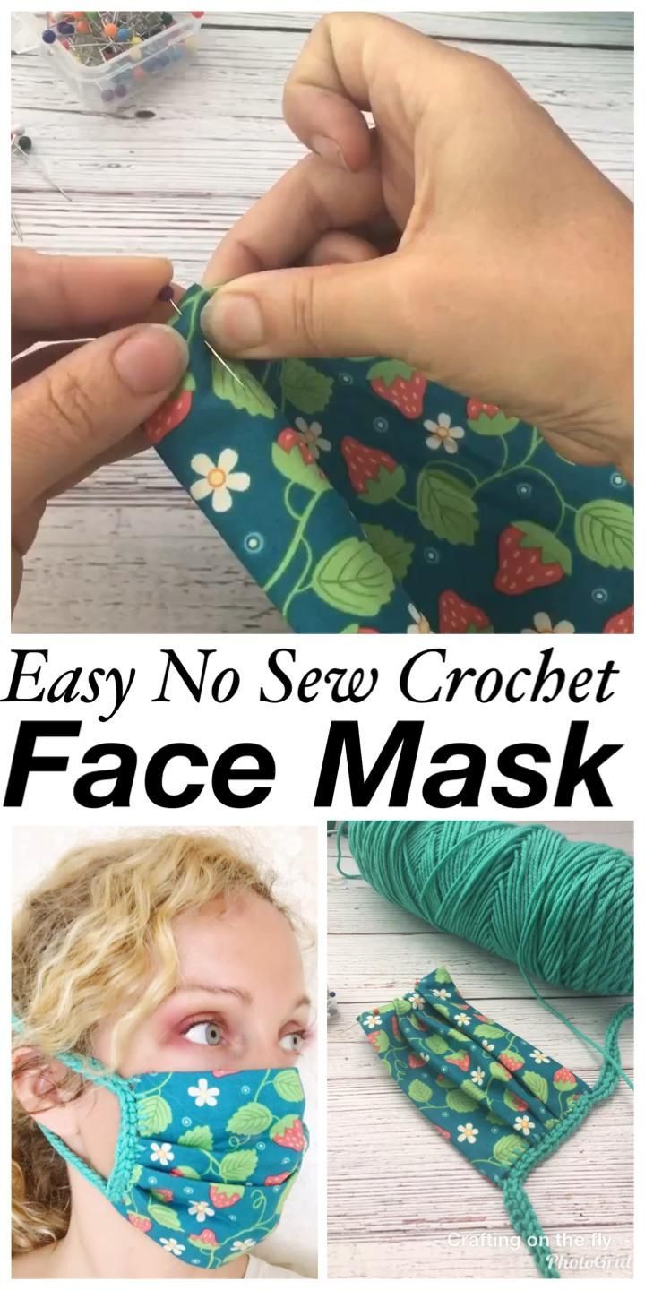 Face Mask DIY No Sew Fabric Crochet Pattern - Crafting on the Fly -   19 fabric crafts no sew diy ideas