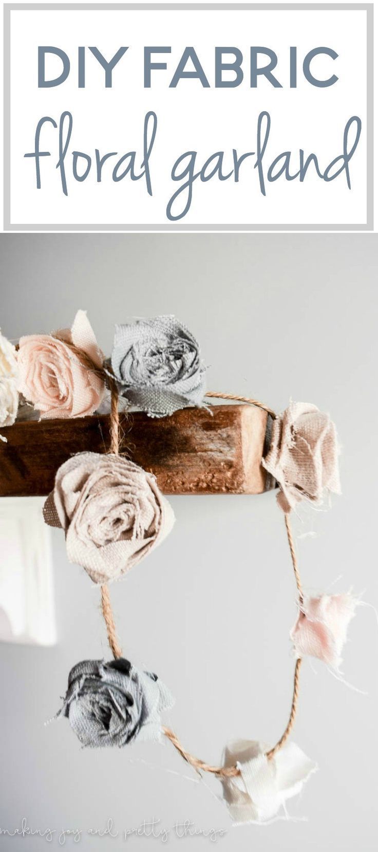 DIY Fabric Floral Garland -   19 fabric crafts no sew diy ideas