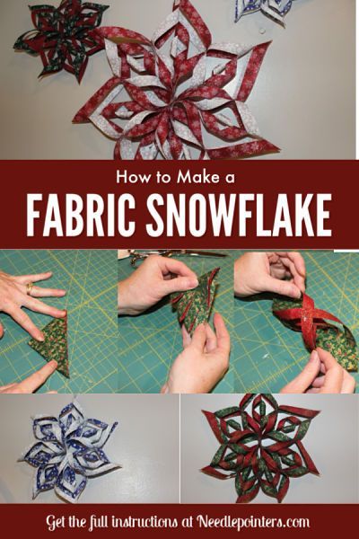 How to make a No-Sew Fabric Snowflake | Needlepointers.com -   19 fabric crafts no sew diy ideas