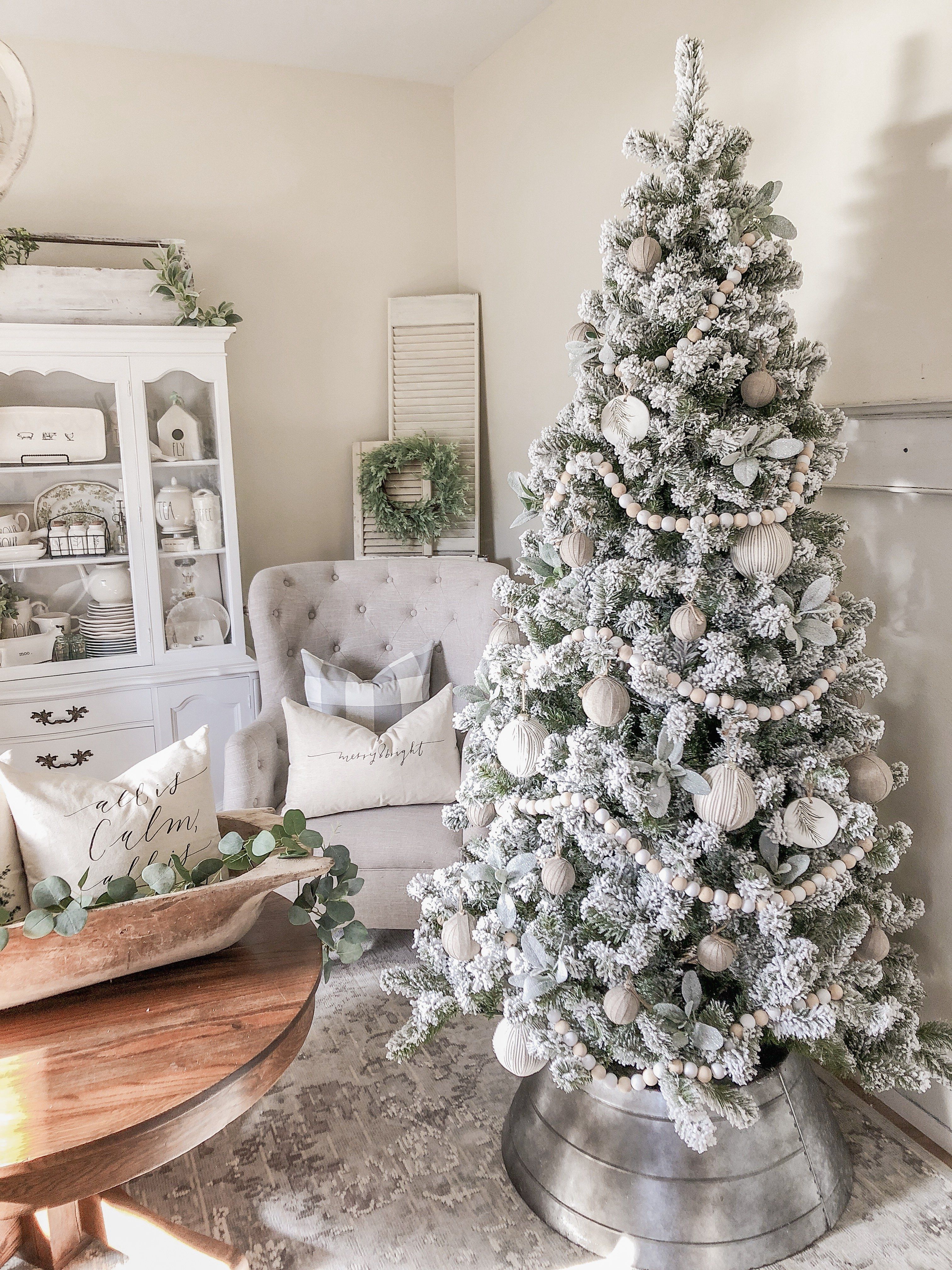 6' Prince Flock Artificial Christmas Tree Unlit - Default Title -   19 farmhouse christmas tree decorations diy ideas
