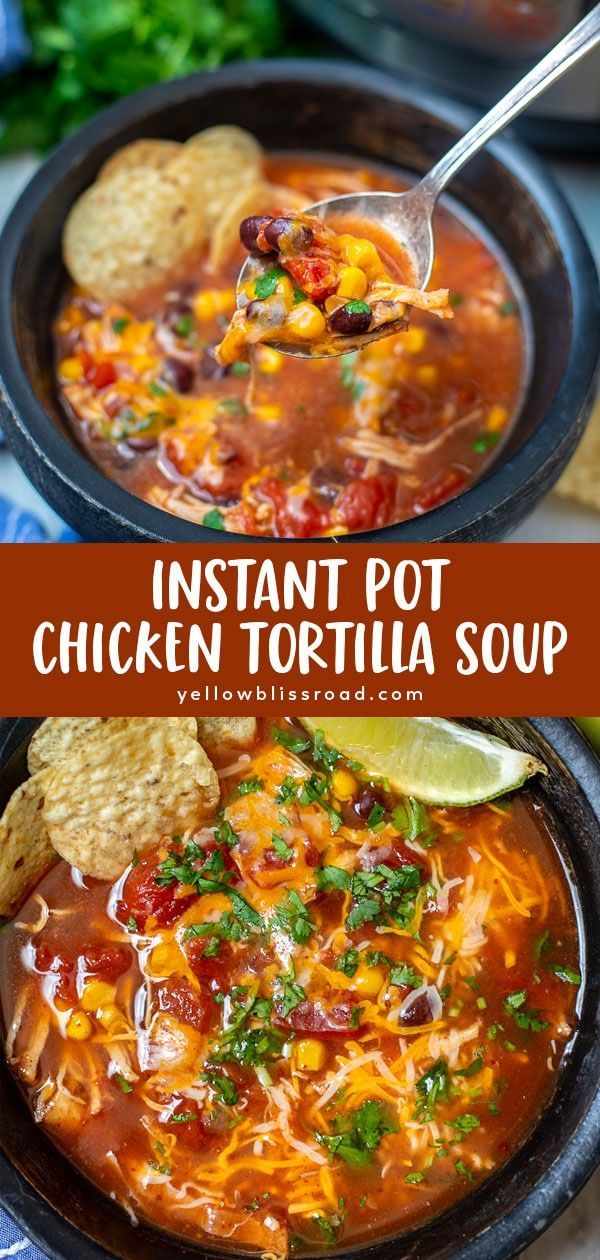 Instant Pot Chicken Tortilla Soup | Yellow Bliss Road -   19 healthy instant pot recipes chicken ideas