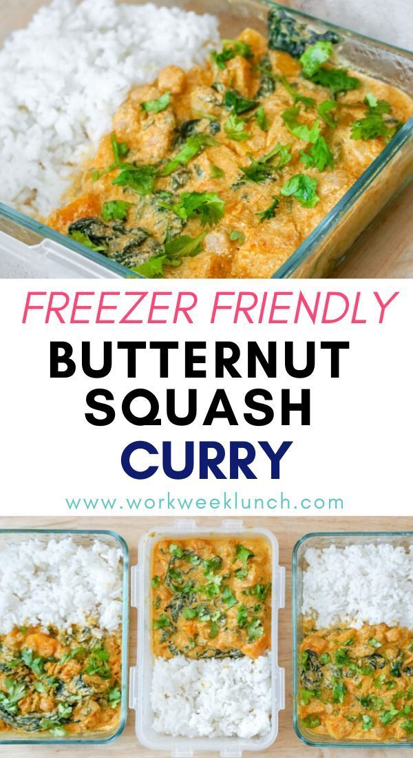 Freezer Friendly Vegan Butternut Squash Curry -   19 meal prep recipes vegetarian freezer ideas