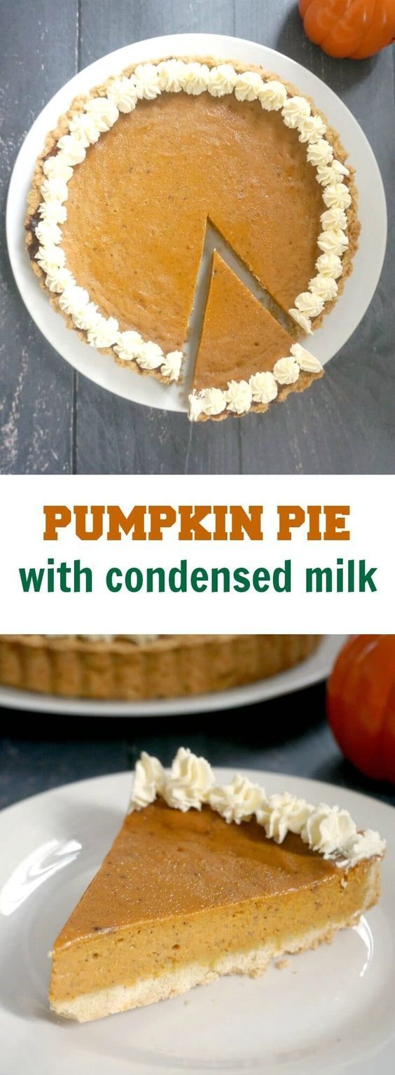 Easy Pumpkin Pie with Condensed Milk -   19 pumpkin pie recipe easy from scratch ideas