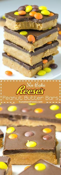 Easy No Bake Reese's Peanut Butter Bars -   19 quick and easy thanksgiving desserts ideas