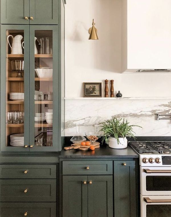 Yay or Nay: Moody Green Interiors - Paper and Stitch -   19 sage green kitchen cabinets two tone ideas