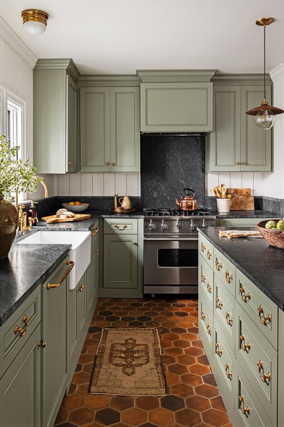 Cabinet Colors -   19 sage green kitchen cabinets two tone ideas