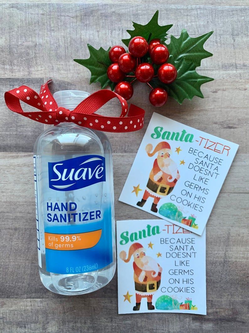 INSTANT DOWNLOAD Christmas Neighbor Gifts Tags Labels Hand Soap Clever Treats Germs Santa Antibacterial Sanitizer Marci Coombs -   19 xmas gifts for friends budget ideas