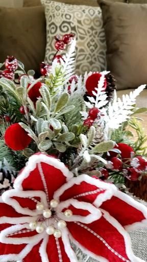 Christmas Centerpiece,  Red and White Christmas Decor,  Christmas Arrangement,  Christmas Decor -   20 christmas tree decor 2020 red and white ideas