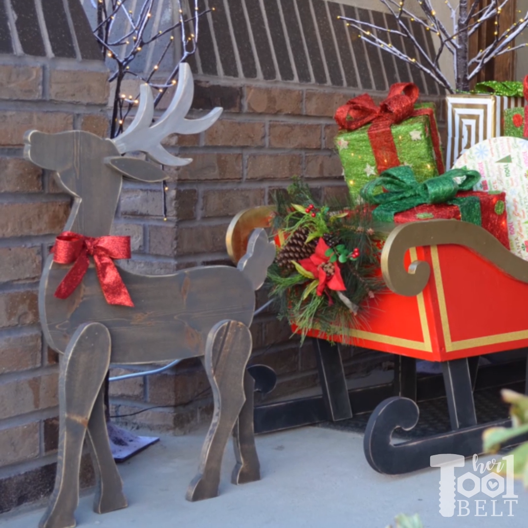 Wood Reindeer - free pattern -   20 diy christmas decorations for outside wood ideas