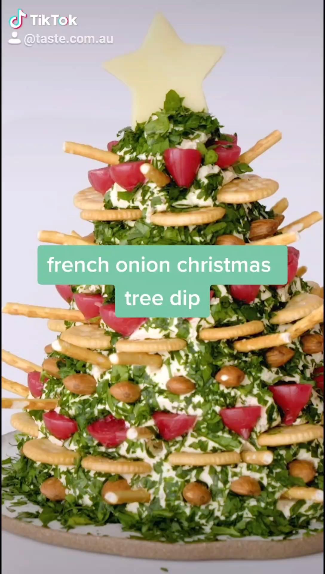 French onion Christmas tree dip -   24 xmas food videos christmas dinners ideas